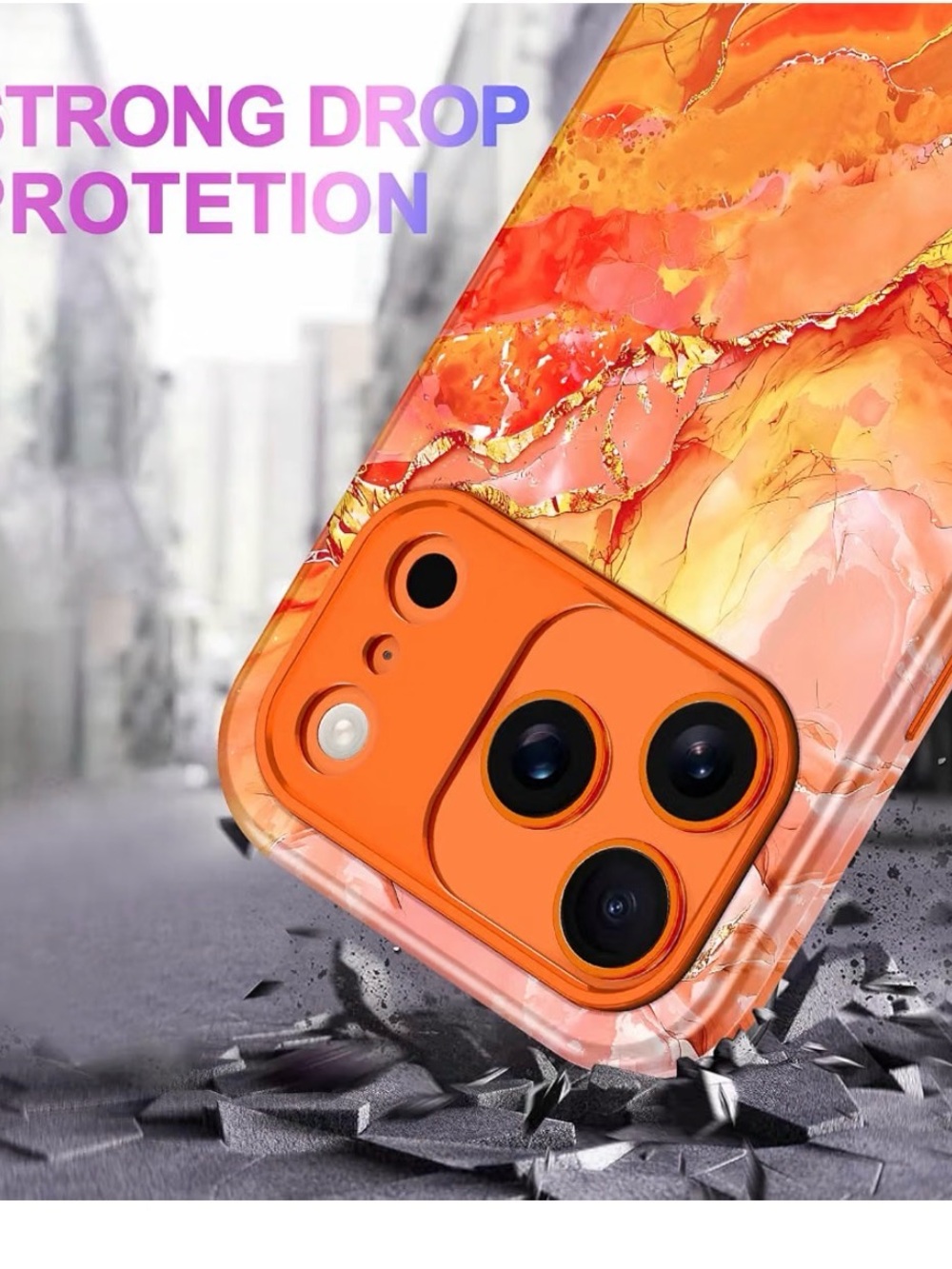 Orange iPhone 17 Pro Max Case with MagSafe Compatibility shockproof NEW - Picture 3 of 11